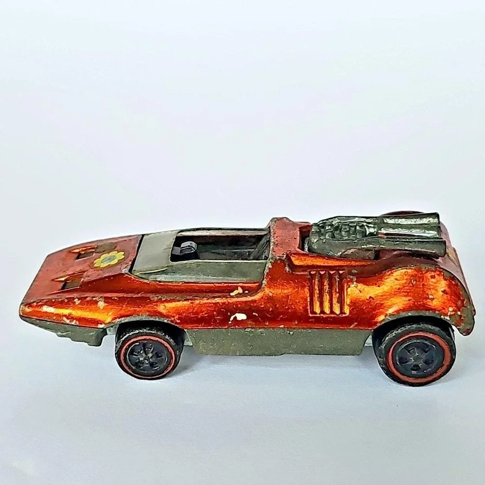 1969 Hot Wheels Peeping Bomb Orange Spectraflame Redline USA Diecast Car Vintage